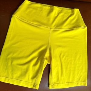 Unworn S59 bright yellow Airweight High Waisted Shorts